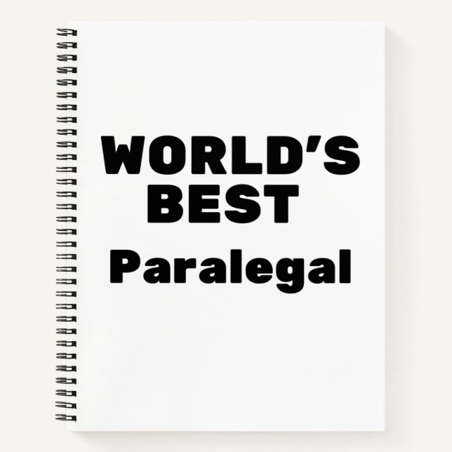 World's Best Paralegal Notebook (Front)