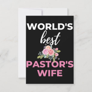 World's Best Pastor's Wife Thank You Card