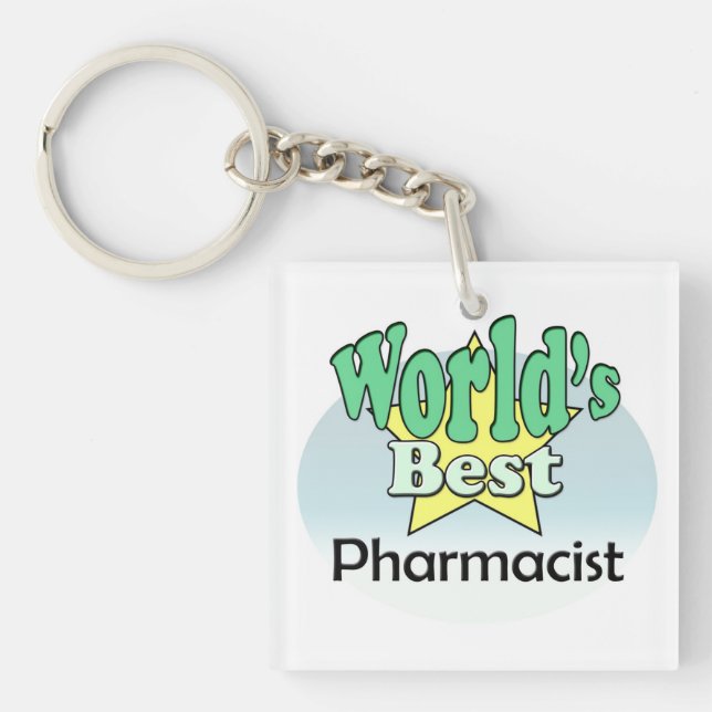 World's best pharmacist key ring (Front)
