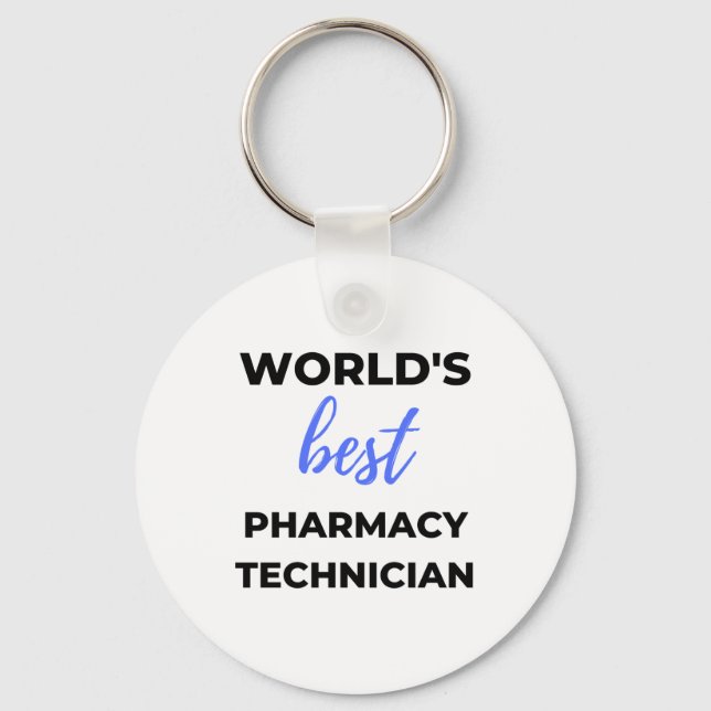 World's Best Pharmacy Technician 2 Key Ring (Front)