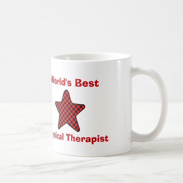 World's Best PHYSICAL THERAPIST or Profession W05C Coffee Mug (Right)