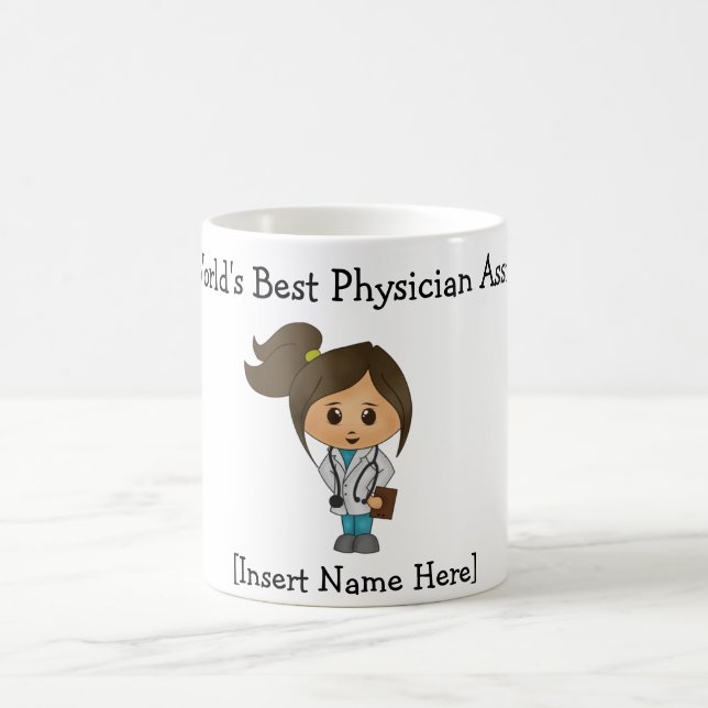World's Best Physician Assistant - Female Brunette Coffee Mug (Center)