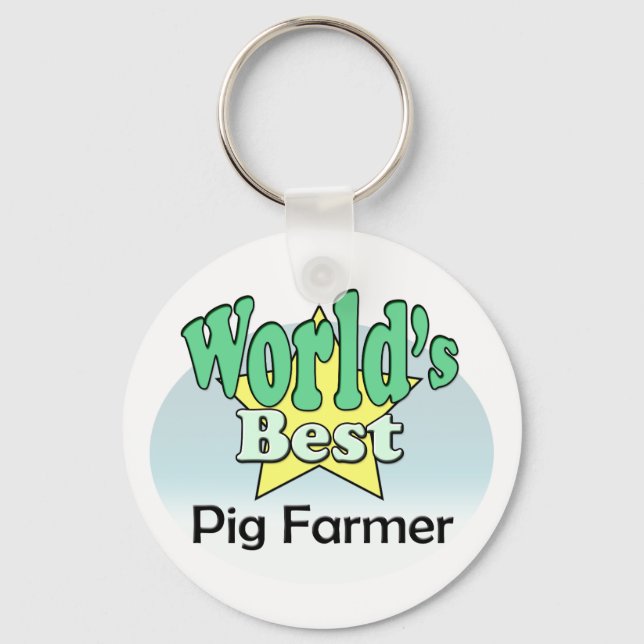 World's Best Pigg Farmer Key Ring (Front)