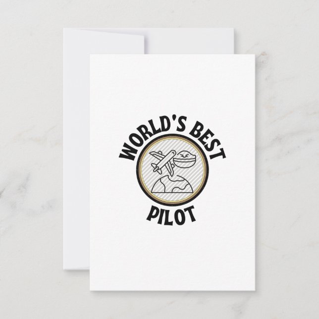 Worlds best pilot card (Front)