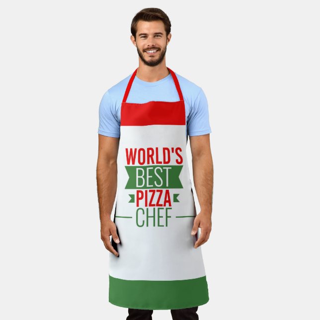World's Best Pizza Chef - red white green Apron (Worn)
