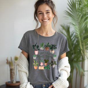 World's Best Plant Mum Watercolor Potted Plants Tri-Blend Shirt