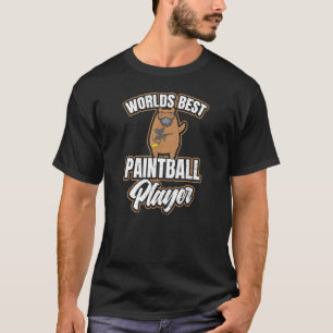 Worlds Best Player Bear Design Paintball Mask T-Shirt