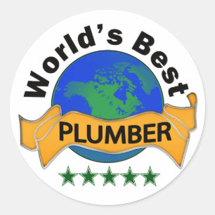 World's Best Plumber Classic Round Sticker