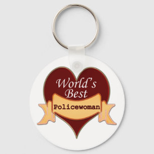 World's Best Policewoman Key Ring