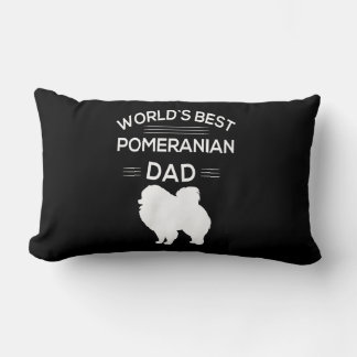 World's Best Pomeranian Dad Lover Gift Lumbar Cushion