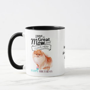 World's BEST Pomeranian DOG MOM Personalised Mug