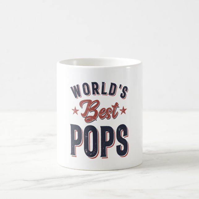 World's Best Pops | Father Grandpa Gift Coffee Mug (Center)