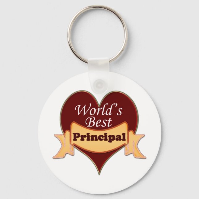 World's Best Principal Key Ring (Front)