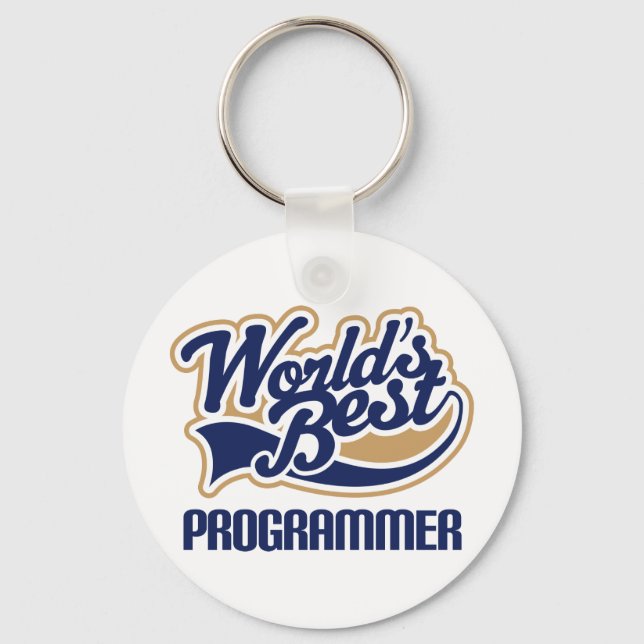 Worlds Best Programmer Key Ring (Front)