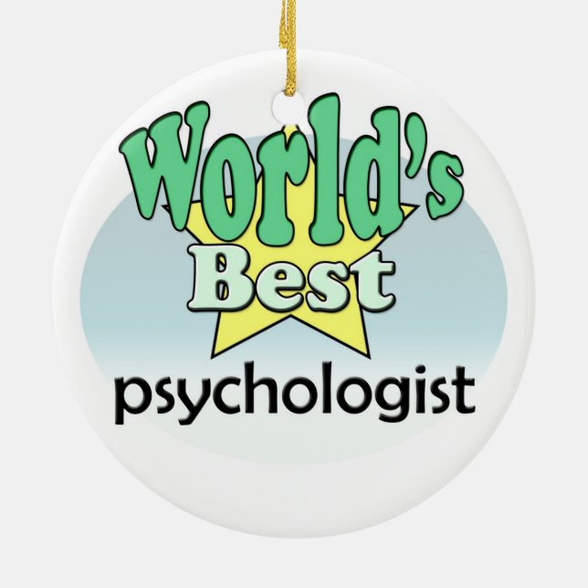 World's Best Psychologist Ceramic Ornament (Back)