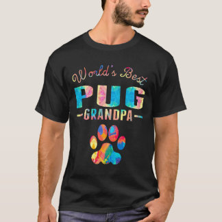 Worlds Best Pug Grandpa  Painting T-Shirt