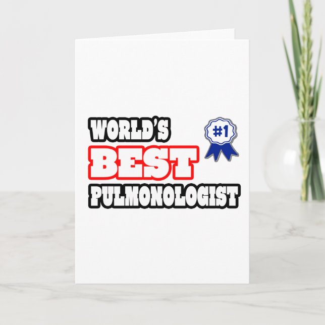 World's Best Pulmonologist Card (Front)