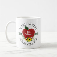 World's Best Quaranteacher Red Apple Floral