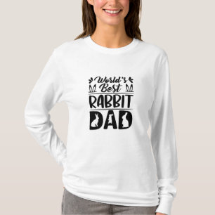 World's Best Rabbit Dad-Daughter-Mum-Funny T-Shirt