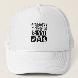 World's Best Rabbit Dad-Daughter-Mum-Funny Trucker Hat