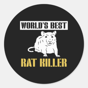 Worlds Best Rat Er Exterminator Pest Control Classic Round Sticker
