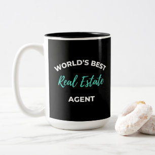World's Best Real Estate Agent Two-Tone Coffee Mug