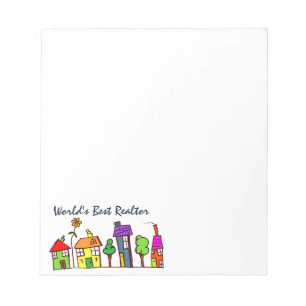 World's Best Realtor Fun House Notepad