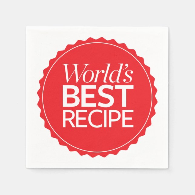 World's Best Recipe Napkin (Front)