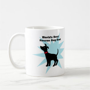 World's Best Rescue Dog Dad Mug Shelter Dog Dad