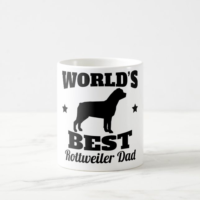 Worlds Best Rottweiler Dad Coffee Mug (Center)