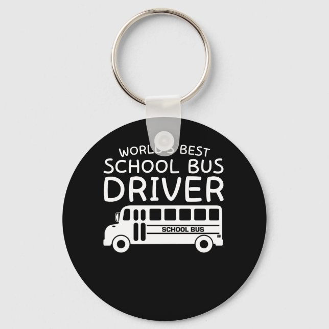 Worlds Best School Bus Driver Gifts Shirt Key Ring (Front)