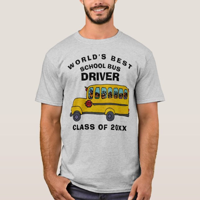 World's Best School Bus Driver T-Shirt (Front)