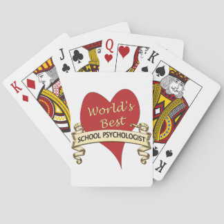 World's Best School Psychologist Playing Cards