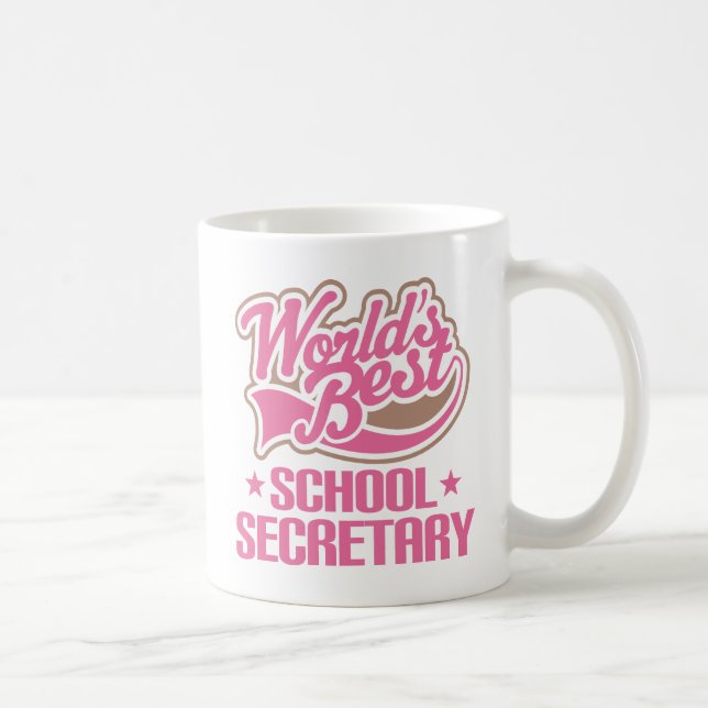 World's Best School Secretary Office Mug Gift (Right)