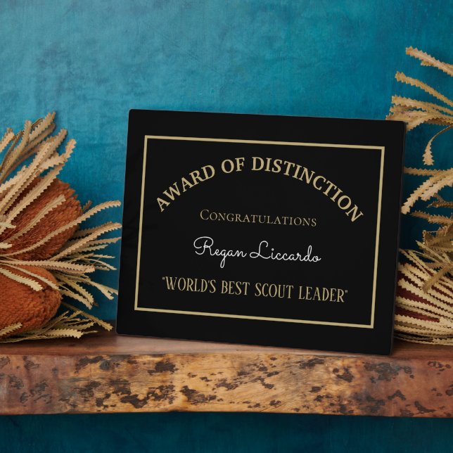 World's Best Scout Leader  Plaque (Side)