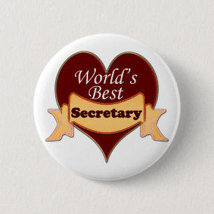 World's Best Secretary 6 Cm Round Badge