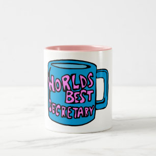 Worlds Best Secretary Two-Tone Coffee Mug