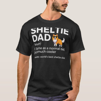 World's Best Sheltie Dad Definition Shetland Sheep T-Shirt