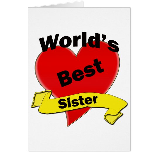 World's Best Sister Card