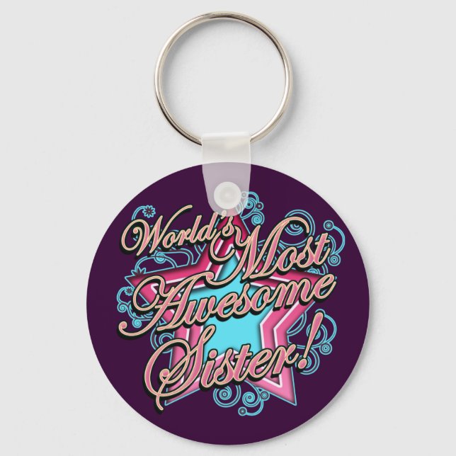 Worlds Best Sister Key Ring (Front)