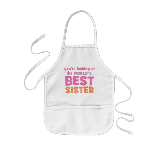 World's Best Sister Kids Apron (Front)