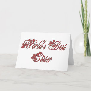 World's Best Sister Valentine Tees and Gifts Holiday Card