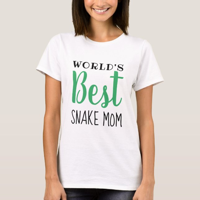 World's Best Snake Mum - Customisable T-Shirt (Front)