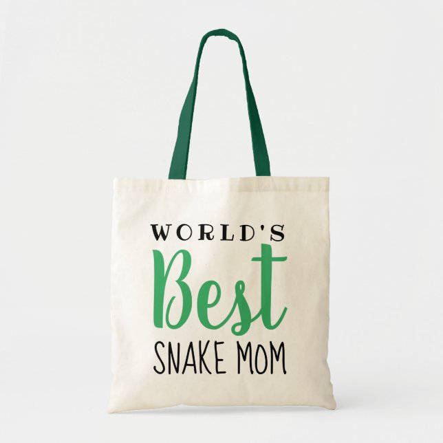 World's Best Snake Mum - Customisable Tote Bag (Front)