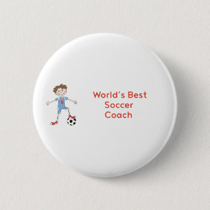 World's Best Soccer Coach 6 Cm Round Badge