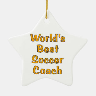 World's best soccer coach star ornament