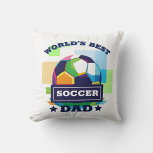 World's Best Soccer Dad Father's Day Cushion