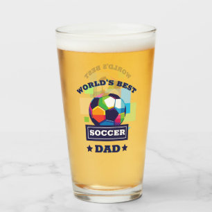 World's Best Soccer Dad Father's Day Glass