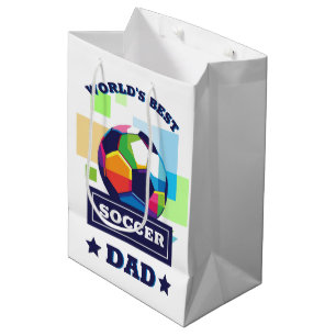 World's Best Soccer Dad Father's Day Medium Gift Bag
