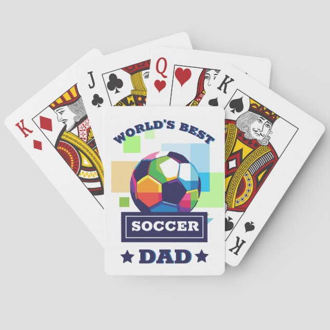 World's Best Soccer Dad Father's Day Playing Cards (Back)